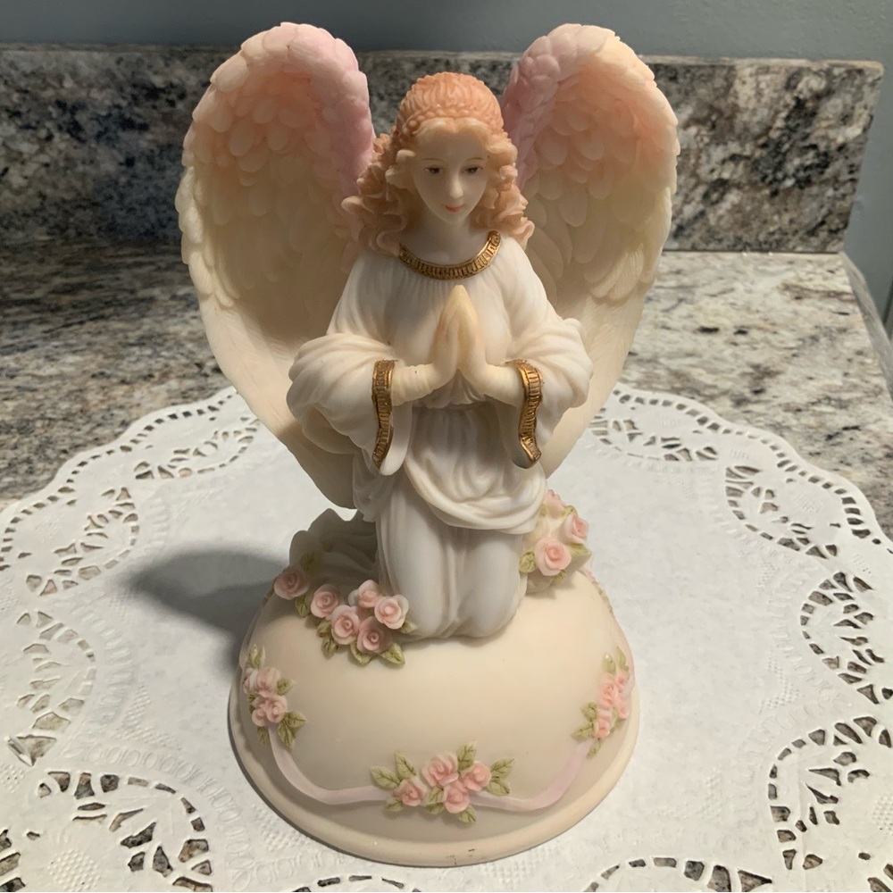 Seraphim Classics IRIS Rainbow's End Tune Angel Music Box Roman Inc. Figurine
